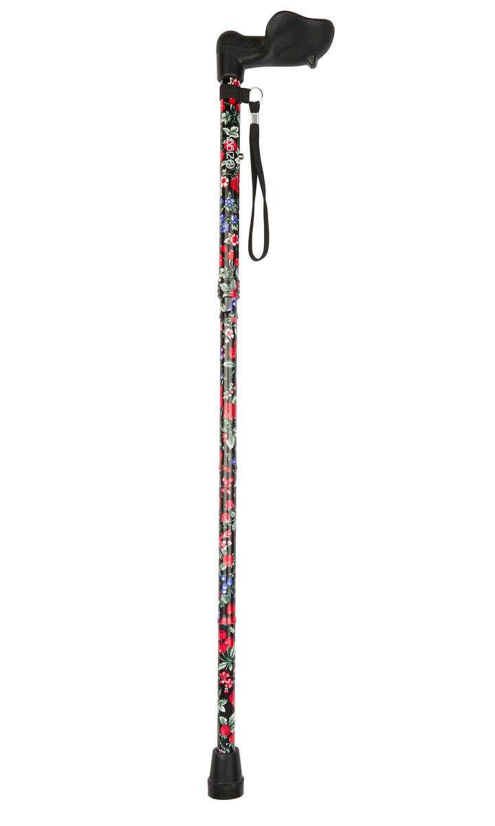Fruit Pattern Folding Stick With Anatomical Handle