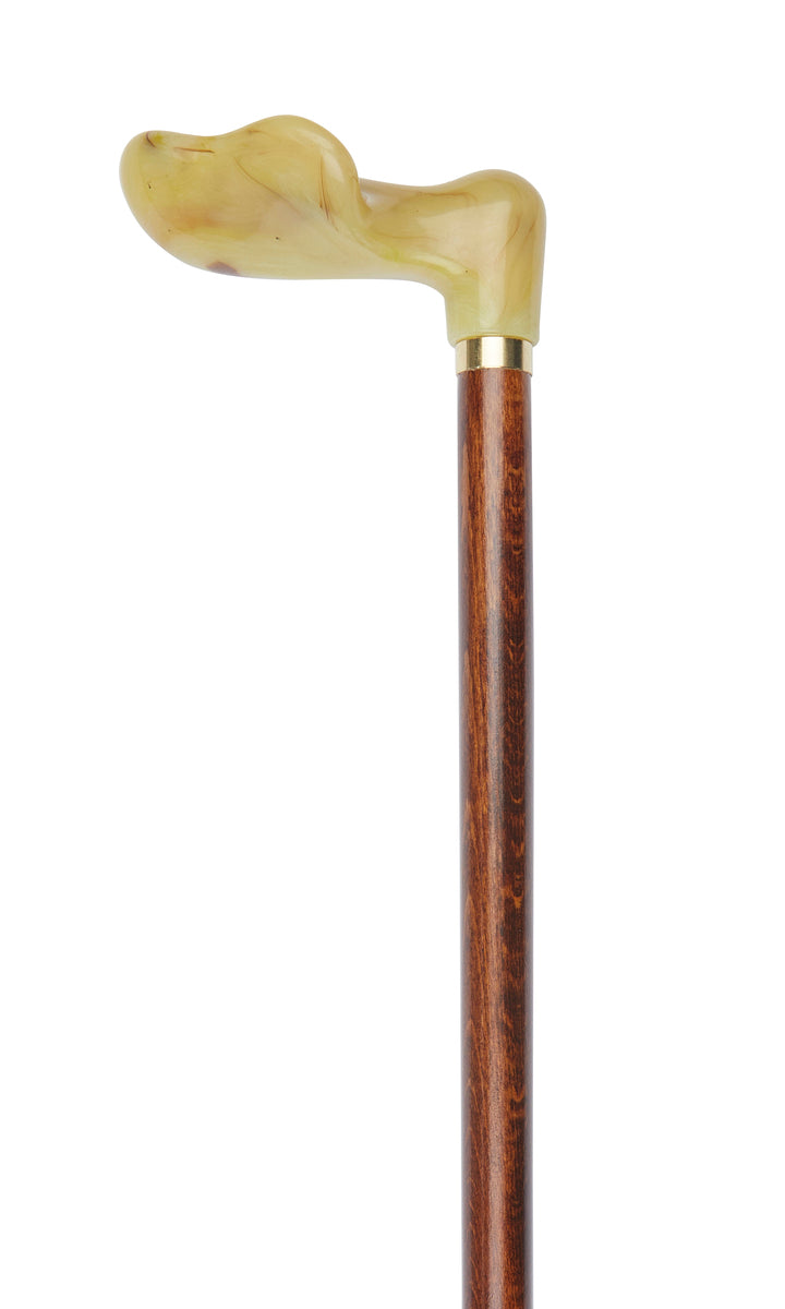 Green Marbled Anatomical Handle Stick