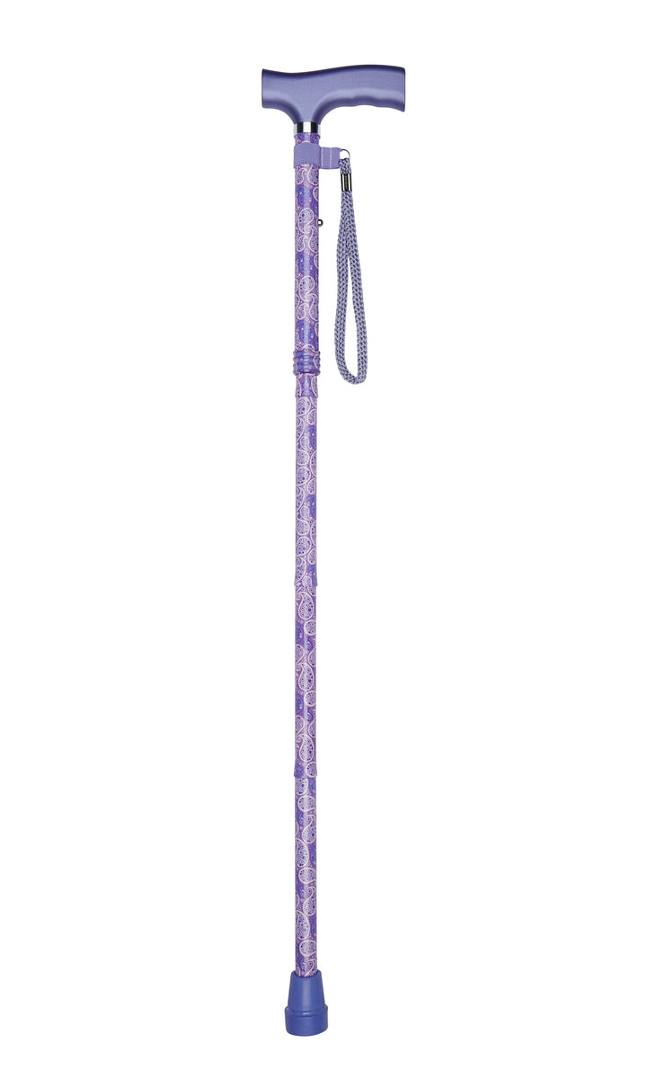 Lilac Paisley Pattern Folding Stick