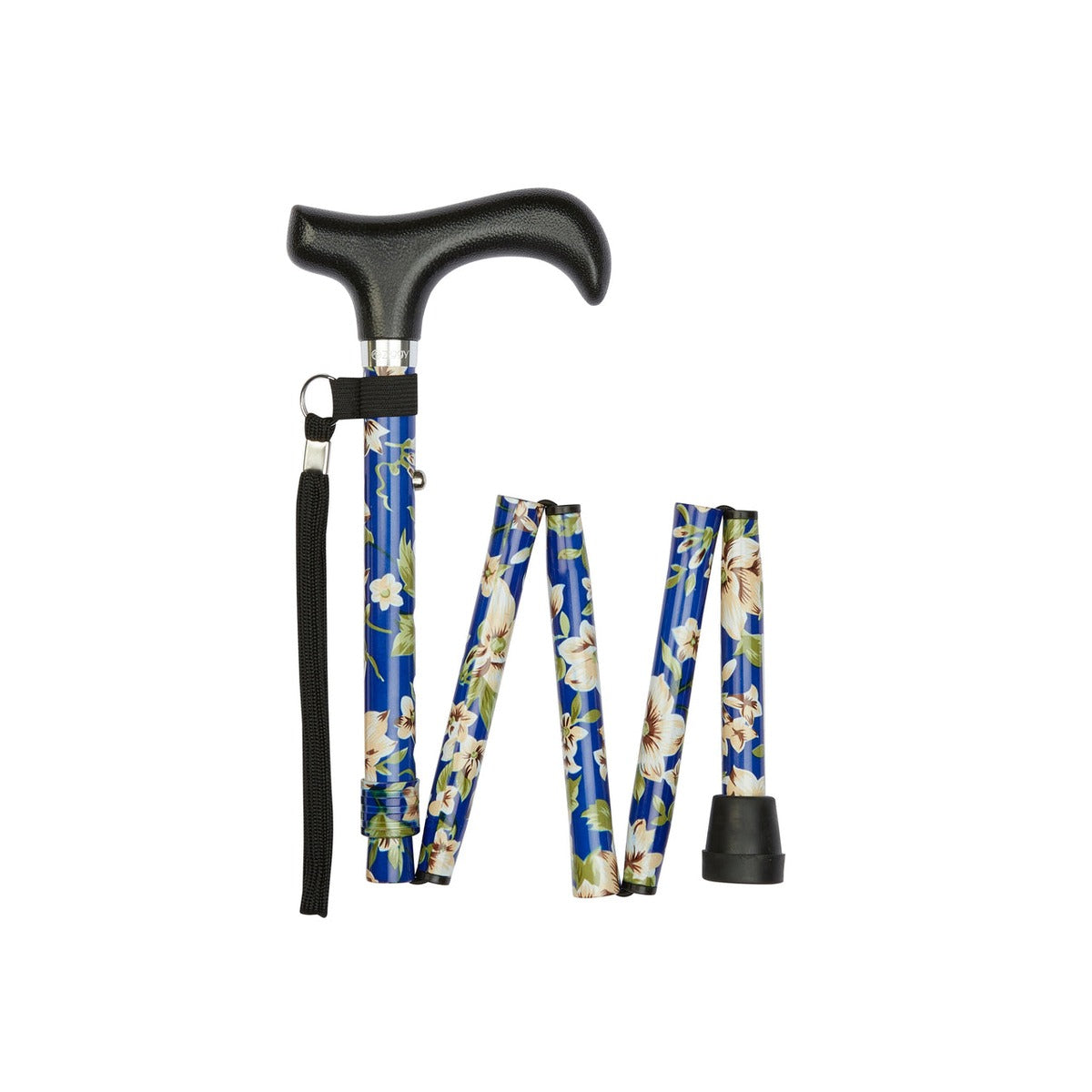 Mini Blue Morris Pattern Short Folding Stick