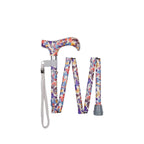 Mini Butterflies Pattern Folding Stick With Patterned Handle