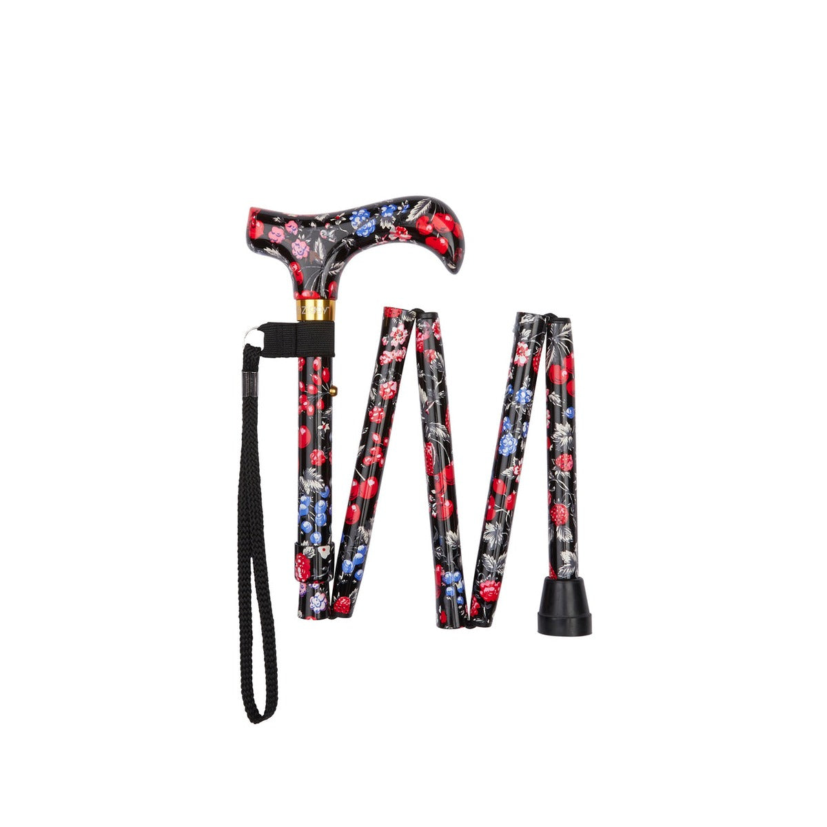 Mini Fruit Pattern Folding Stick With Patterned Handle