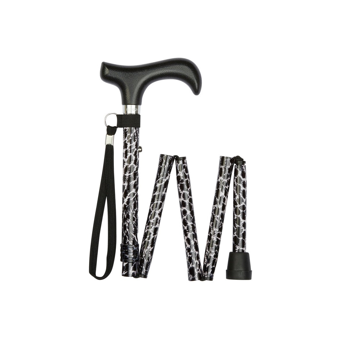Mini Zebra Pattern Short Folding Stick