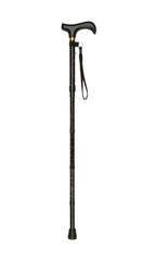 Mini Black Floral Pattern Short Folding Stick