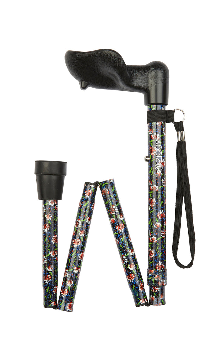 Morris Pattern Short Folding Stick With Anatomical Handle