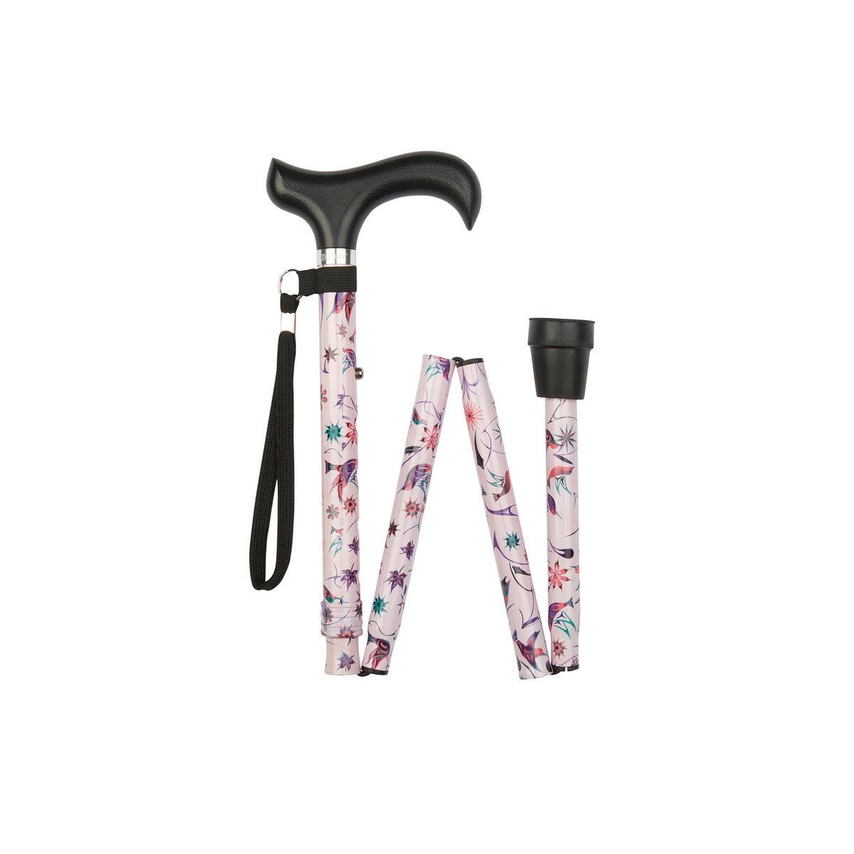 Pink Floral Pattern Folding Stick