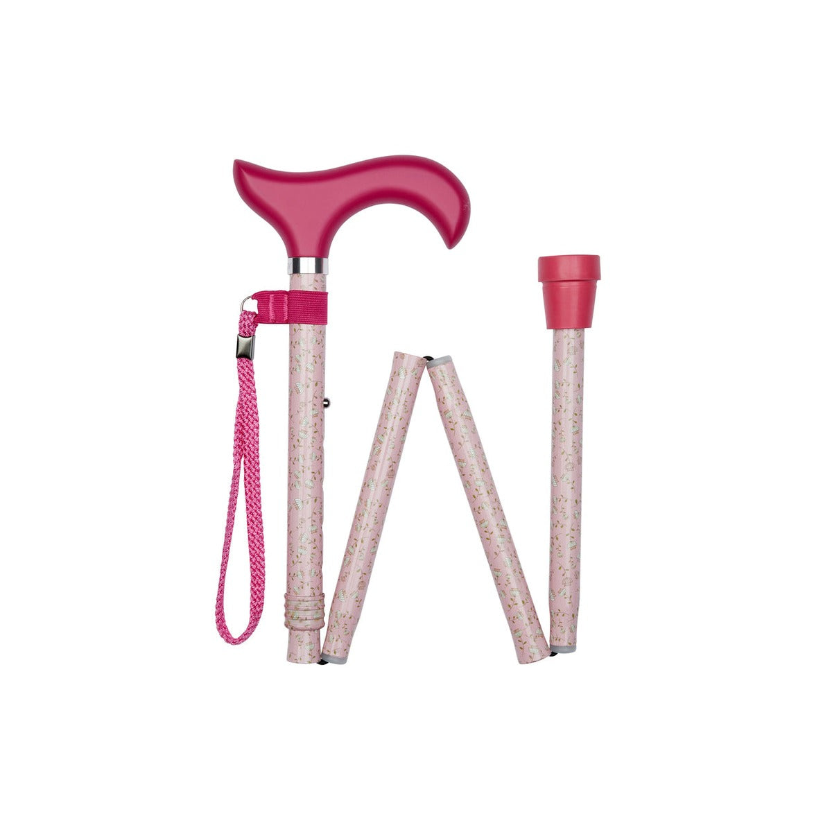 Pink Floral Pattern Folding Stick