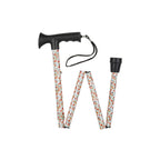 Poppies Pattern Folding Stick With Gel Grip Handle