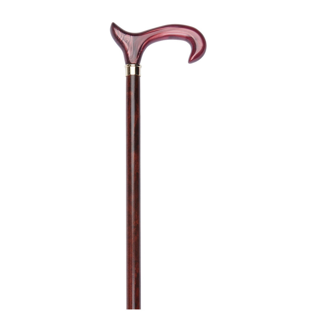 Red Dress Cane With Red Acrylic Derby Handle
