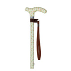 Red Flowers Pattern Adjustable Stick With Petite Patterned Handle