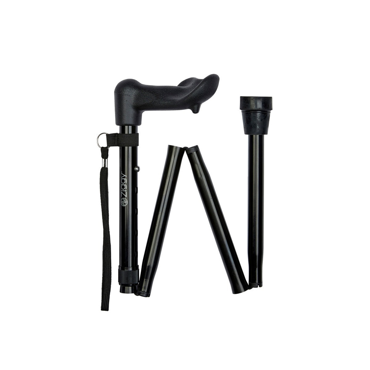 Short Anatomical Handle Folding Stick