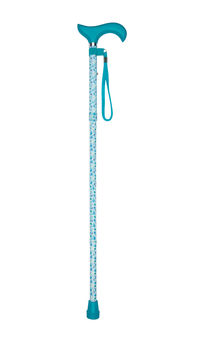 Turquoise Floral Pattern Folding Stick