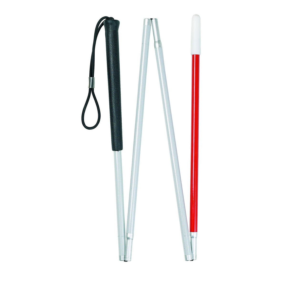White & Red Folding Guide Stick
