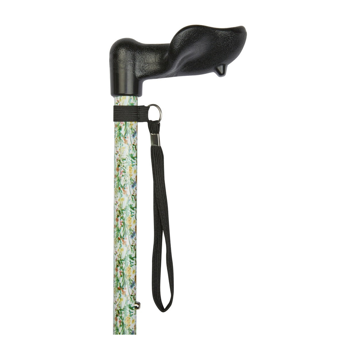 Wild Flowers Pattern Adjustable Stick With Anatomical Handle