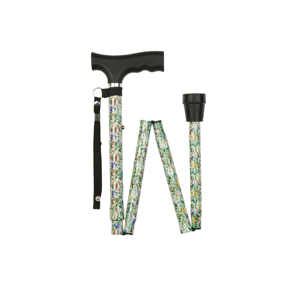Wild Flowers Pattern Economy Folding Stick
