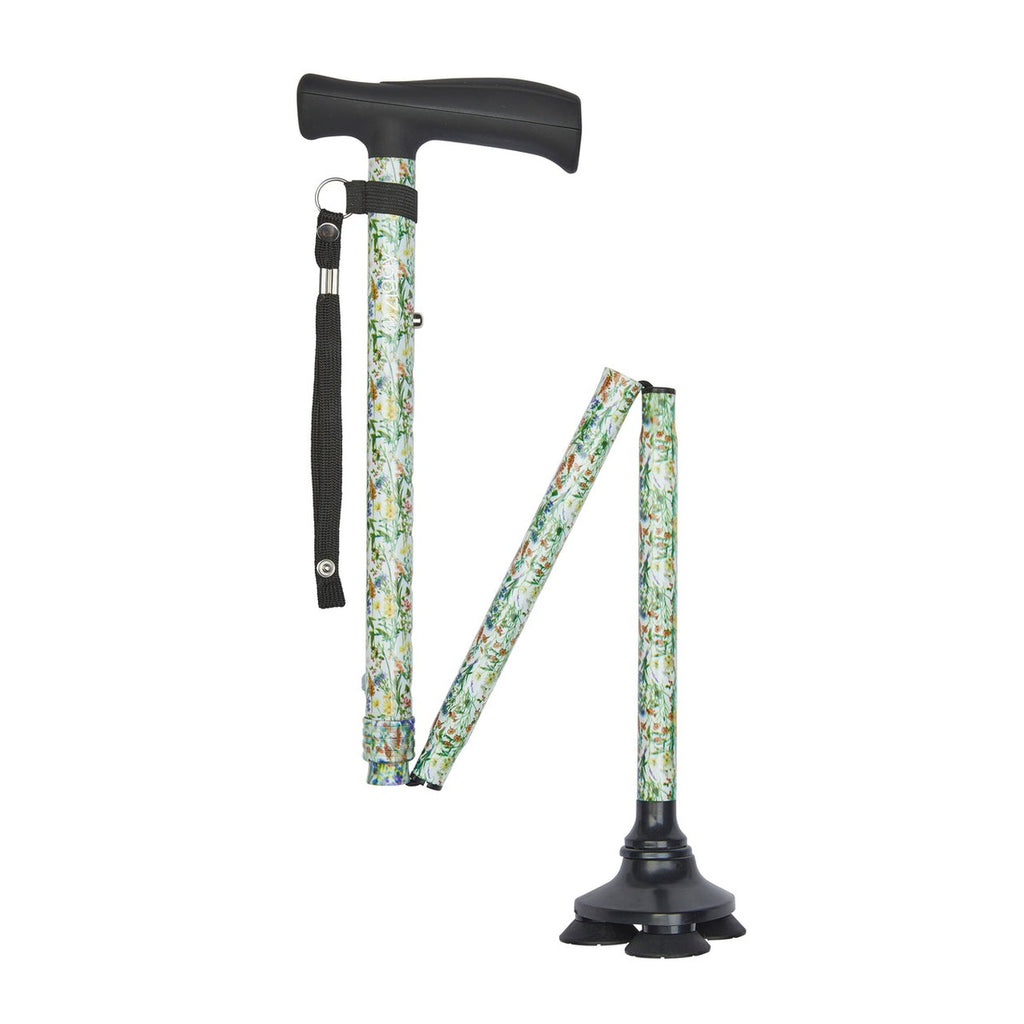 Wild Flowers Pattern Tribase Folding Stick