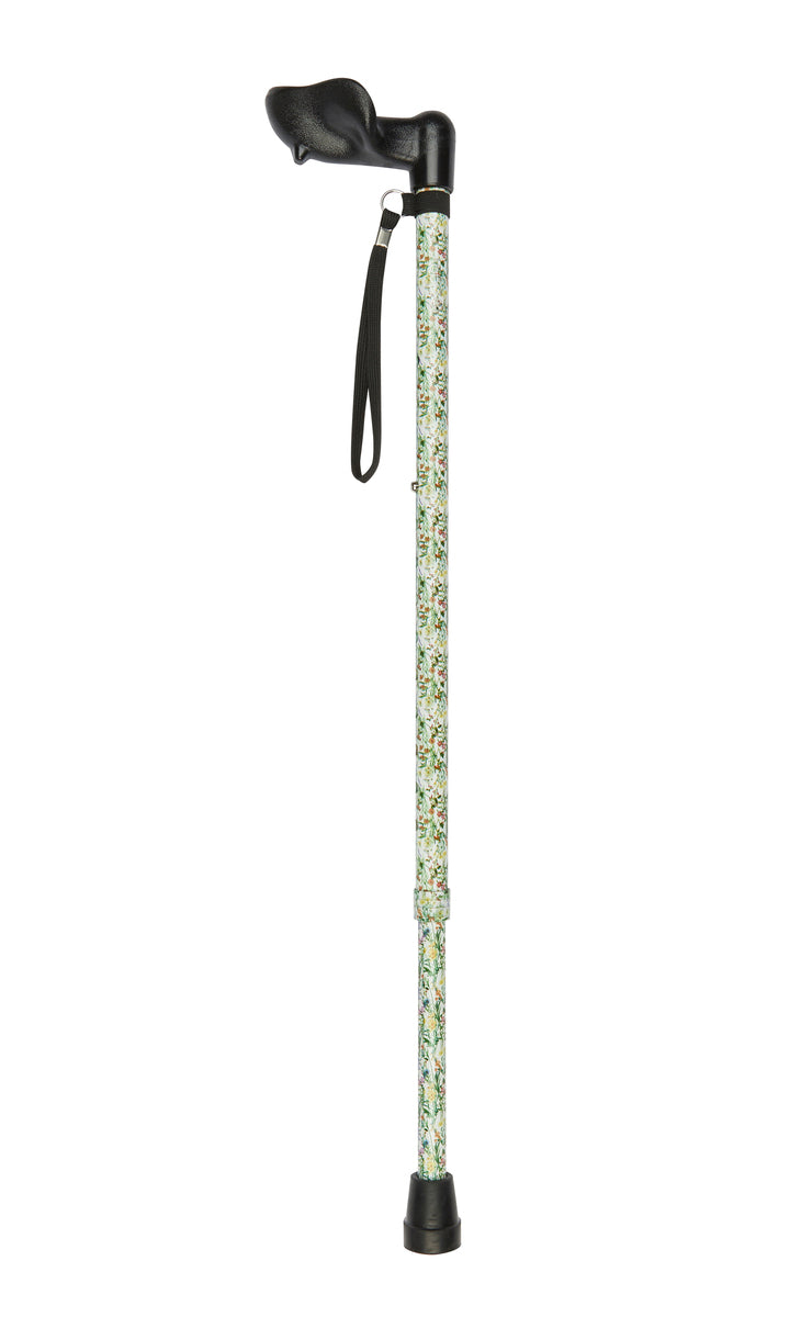 Wild Flowers Pattern Adjustable Stick With Anatomical Handle