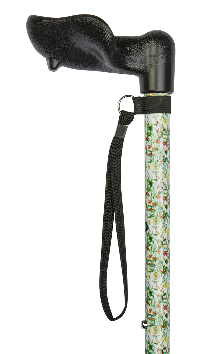 Wild Flowers Pattern Adjustable Stick With Anatomical Handle