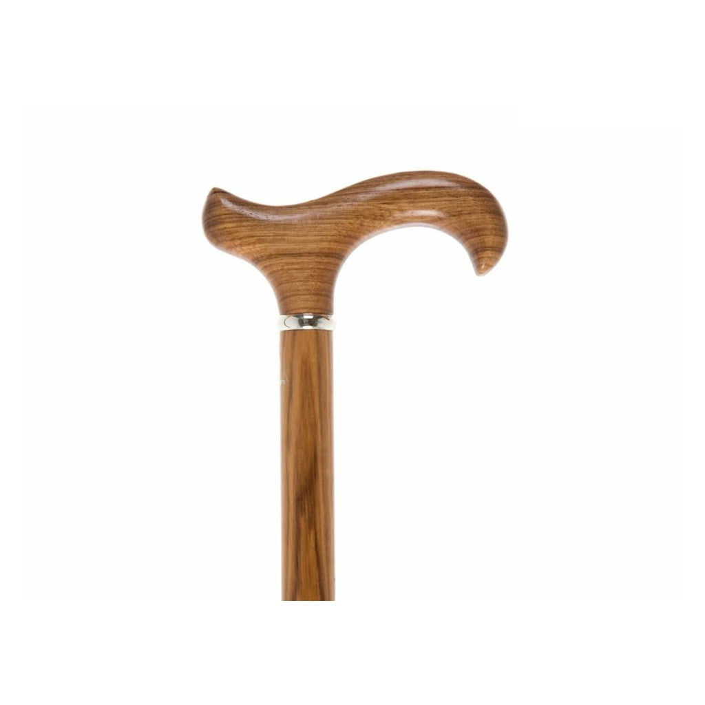 Zebrano Shaft with Derby Handle and Silver Plated Collar